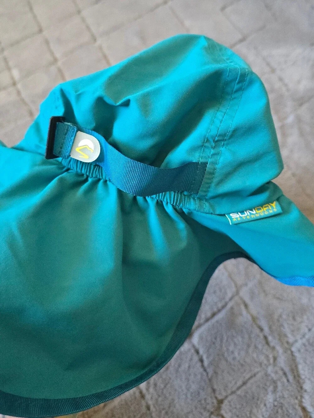 Sunday Afternoons Teal Blue Sun Hat with Wide Brim, Covers Back Of Neck